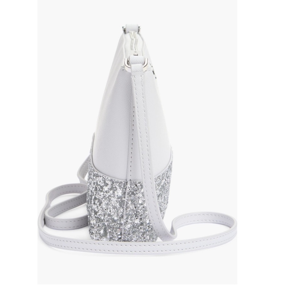 Kate Spade Flash Glitter Silver Crossbody Bag NWT - Picture 3 of 8